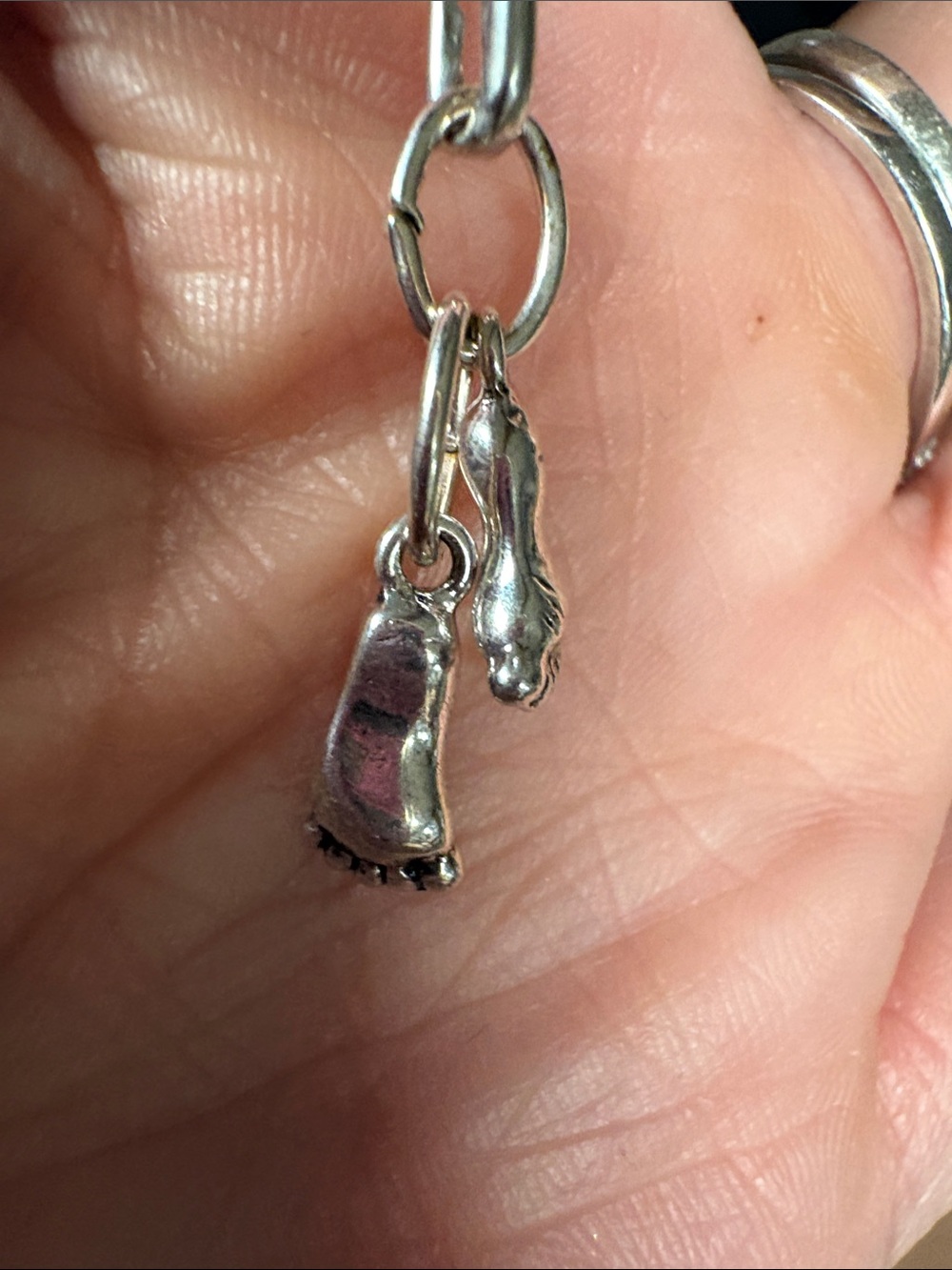 Silver Baby Foot Charm - Picture 2 of 5